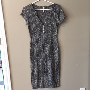 Tight midi grey dress